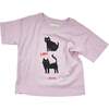 Relaxed Cat Tee, Lilac - T-Shirts - 1 - thumbnail