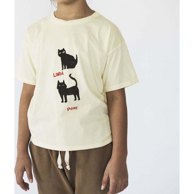 Relaxed Cat Tee, Natural - T-Shirts - 2