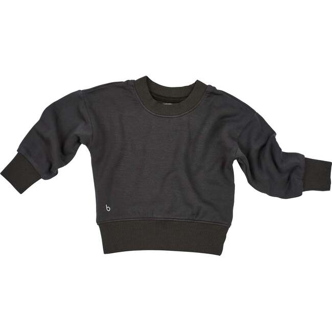 Vintage Pullover, Washed Black - Sweatshirts - 1