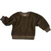 Cozy Sherpa Pullover, Olive - Sweatshirts - 1 - thumbnail