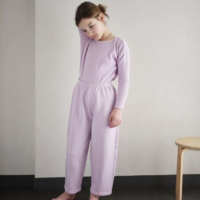 Barrel Leg Pant, Lilac - Pants - 3