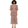 Women's Priya Tiered Dress, Merlot - Dresses - 1 - thumbnail