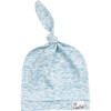Lennon Top Knot Hat, Blue and Grey - Hats - 1 - thumbnail