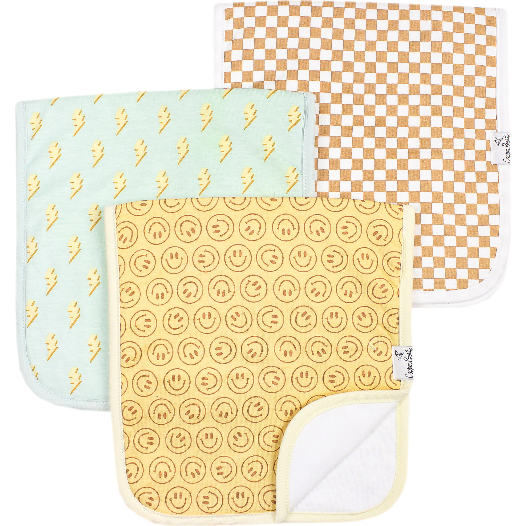 Vance Printed Premium Burp Cloths, Multicolors (Pack of 3) - Burp Cloths - 1