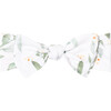 Fern Printed Knit Headband Bow, White - Bows - 1 - thumbnail