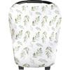 Fern Printed 5-in-1 Multi-Use Cover, White and Green - Scarves - 1 - thumbnail