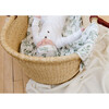 Fern Printed Knit Swaddle Blanket, White and Green - Swaddles - 2 - thumbnail