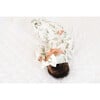 Fern Printed Knit Headband Bow, White - Bows - 3