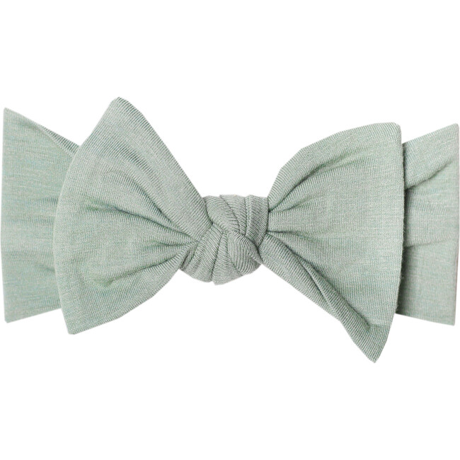 Briar Knit Headband Bow, Green - Bows - 1