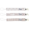 Bliss Printed Binky Clips With Knit Strap, Multicolors (Pack of 3) - Pacifiers - 1 - thumbnail