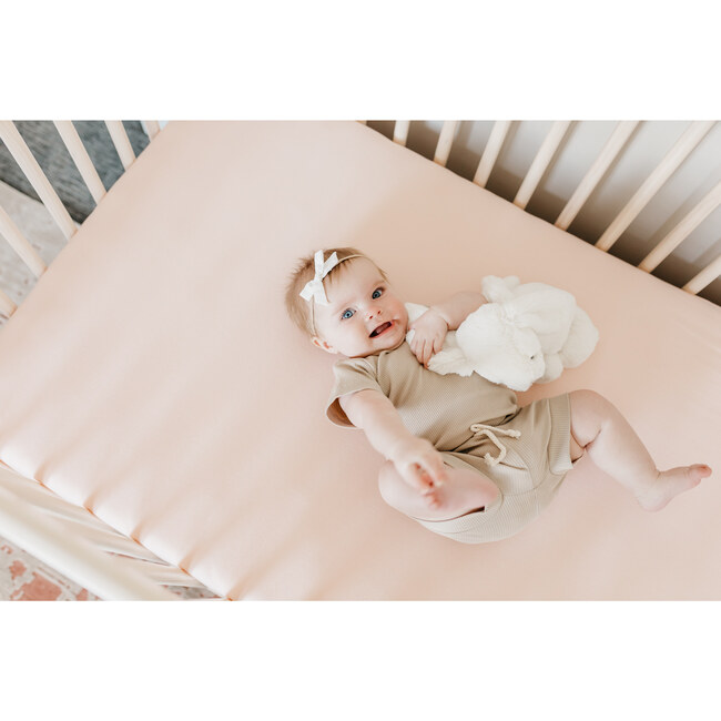 Blush Premium Fitted Crib Sheet, Pink