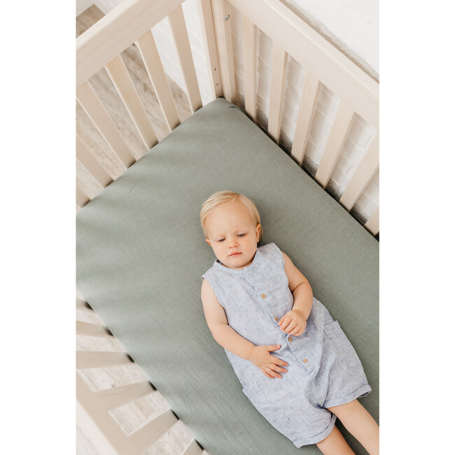 Briar Premium Fitted Crib Sheet, Green - Crib Sheets - 4