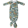 Atwood Printed Knotted Gown, Green - Nightgowns - 1 - thumbnail