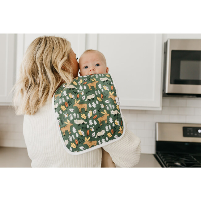 Atwood Printed Premium Burp Cloths, Green (Pack of 3) - Burp Cloths - 3