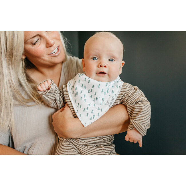 Atwood Printed Bandana Bib Set, Green (Pack of 4) - Bibs - 4