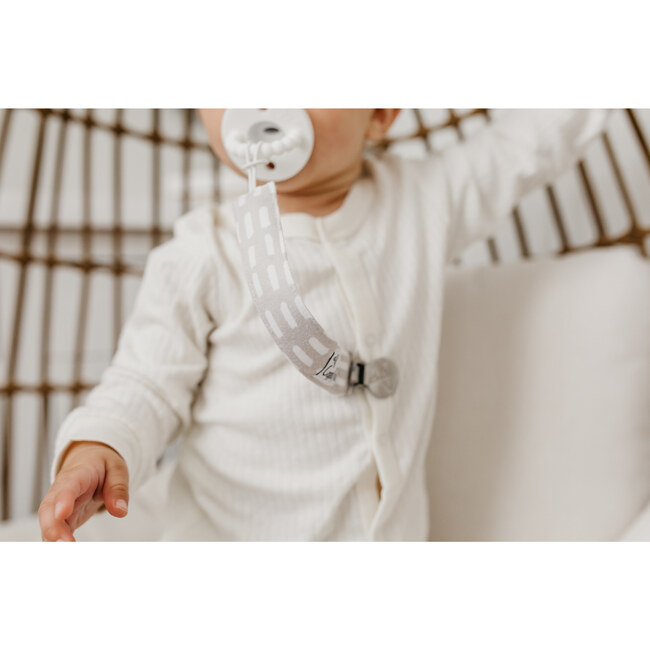 Bliss Printed Binky Clips With Knit Strap, Multicolors (Pack of 3) - Pacifiers - 6