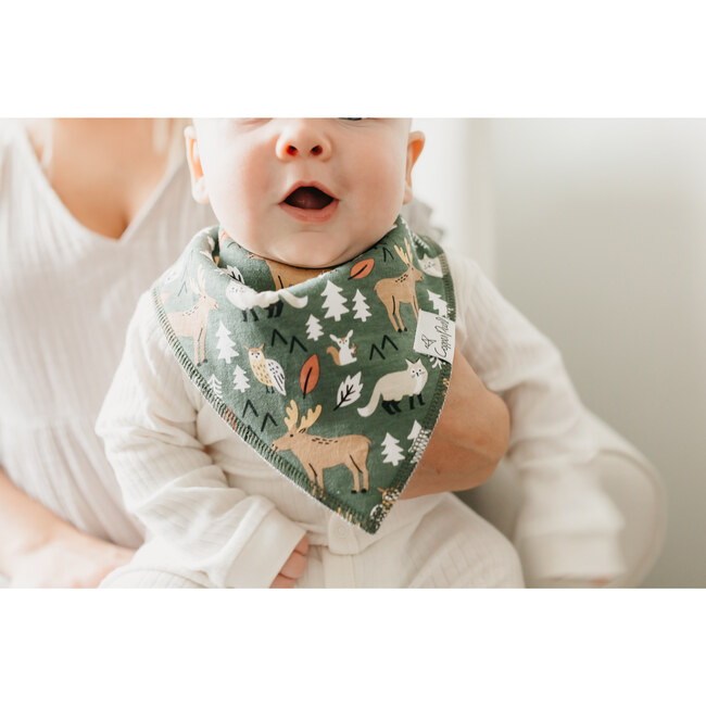 Atwood Printed Bandana Bib Set, Green (Pack of 4) - Bibs - 5