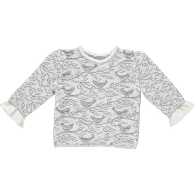Starling Sweater, White & Grey