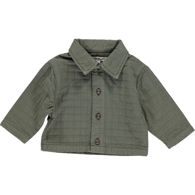 Aiko Baby Overshirt, Khaki - Shirts - 1