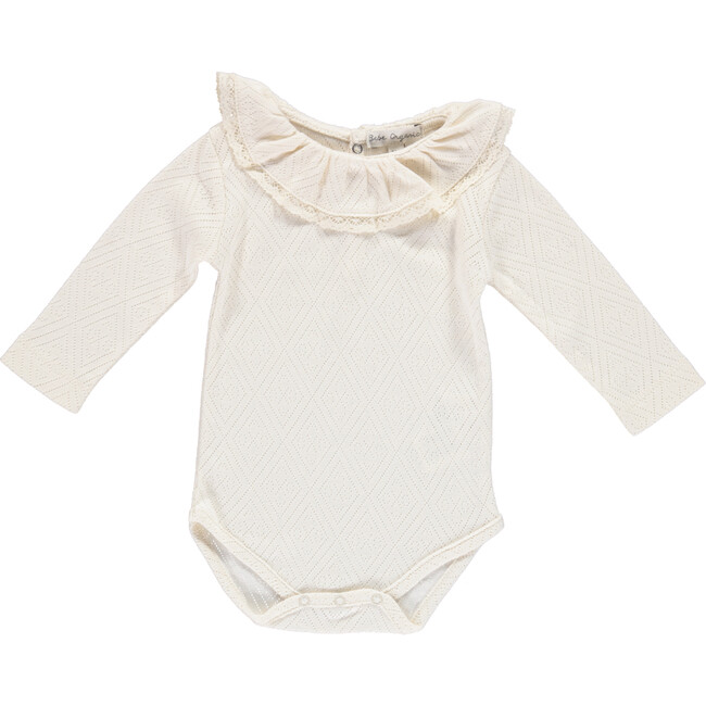 Bebe Lace Onesie, Natural Pointelle - Onesies - 1