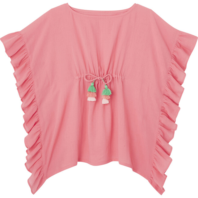 Lea Caftan Beach Cover-Up, Fluo Pink