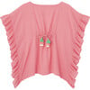 Lea Caftan Beach Cover-Up, Fluo Pink - Cover-Ups - 1 - thumbnail