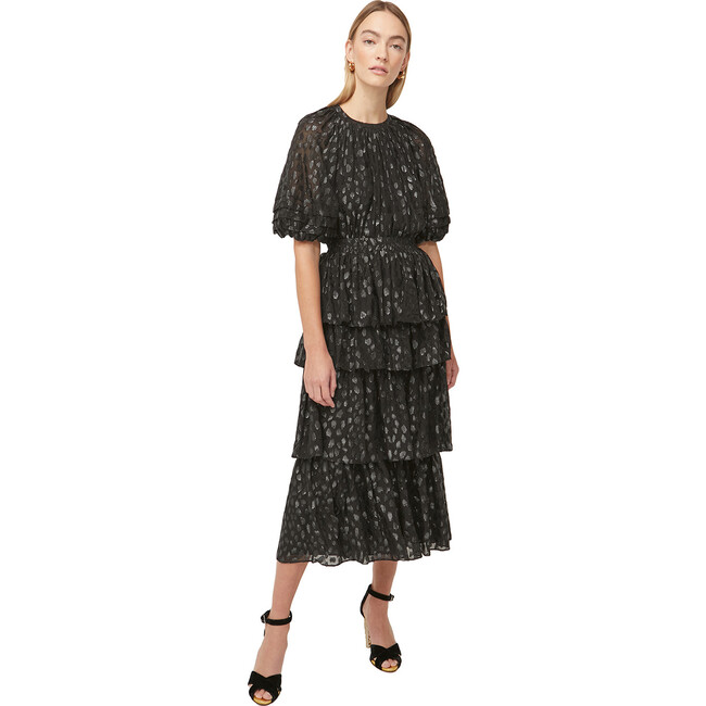 Women's Lulu Skirt, Black Metallic - Skirts - 1