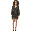 Women's Bianca Dress, Black Metallic - Dresses - 1 - thumbnail