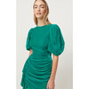 Women's Pia Dress, Emerald Velvet - Dresses - 2