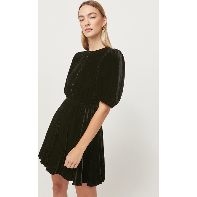Women's Georgia Dress, Black Velvet - Dresses - 2