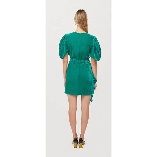 Women's Pia Dress, Emerald Velvet - Dresses - 3