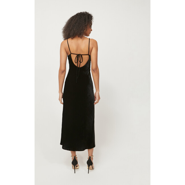 Women's Jemima Dress, Black Velvet - Dresses - 3