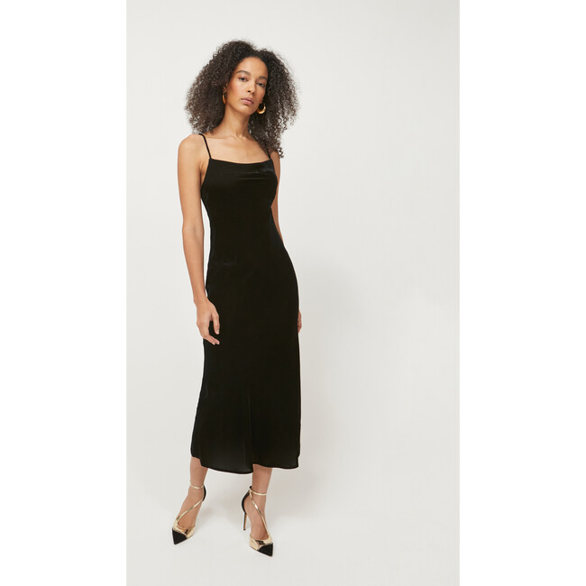 Women's Jemima Dress, Black Velvet - Dresses - 4
