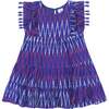 Sophie Double-Layered Tassel Dress, Navy Ikat - Dresses - 1 - thumbnail