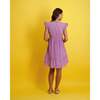 Women's Coralie V-Neck Ruffle Dress, Amethyst Ikat - Dresses - 3