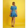 Women's Amelie Crop Top And Skirt, Turquoise Ikat - Mixed Apparel Set - 3