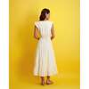 Women's Giselle V-Neck Maxi Dress, Gold Swiss Dot - Dresses - 5