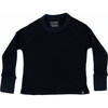 Thermal Long Sleeve Raglan Top, Black - Loungewear - 1 - thumbnail