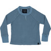 Thermal Long Sleeve Raglan Top, Blue - Loungewear - 1 - thumbnail