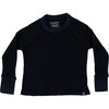 Thermal Long Sleeve Raglan Top, Black - Loungewear - 2