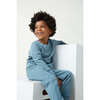 Thermal Long Sleeve Raglan Top, Blue - Loungewear - 2