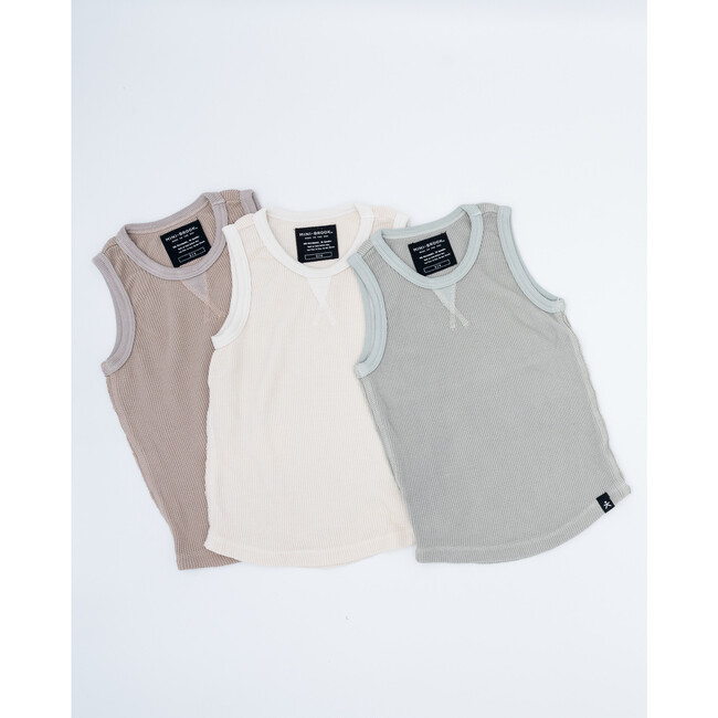 Thermal Lounge Tank, Ecru - Loungewear - 4