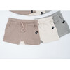 Thermal Lounge Short Functional Drawstring And Pockets, Ecru - Shorts - 4
