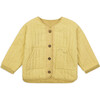 Quilted Full Sleeve Jacket, Ochre Yellow - Jackets - 1 - thumbnail
