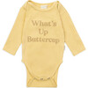 Buttercup Full Sleeve Bodysuit, Vanilla Yellow - Onesies - 1 - thumbnail