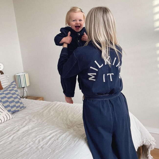 Adults "Milking It" Cotton Overall, Navy