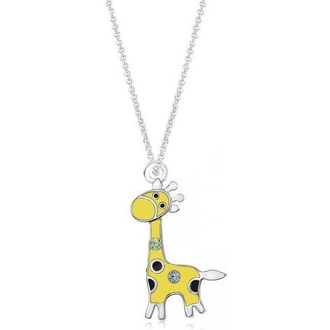 Giraffe Yellow Crystal Pendant Necklace