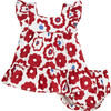 Baby Jo Dress, Burgundy Retro Floral - Dresses - 1 - thumbnail