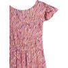 Estelle Asymmetrical Dress, Pink Multi Leaves - Dresses - 2 - thumbnail