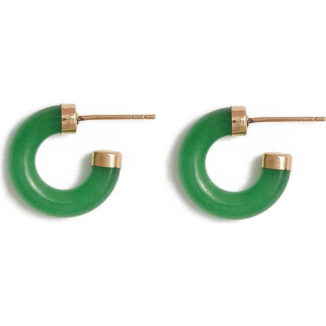 Jade Chubbie Huggies - Earrings - 1